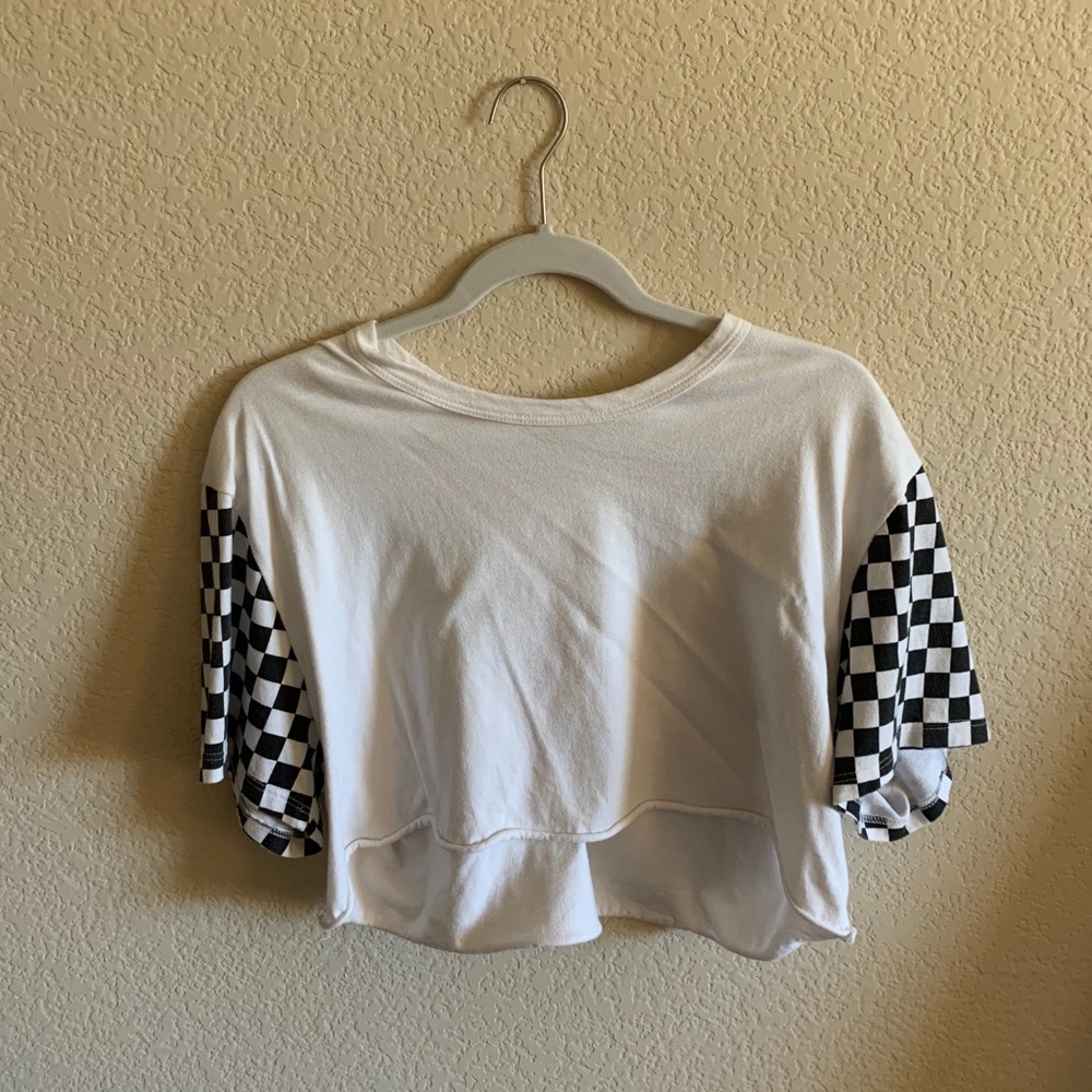 LF Cropped checkered t-shirt